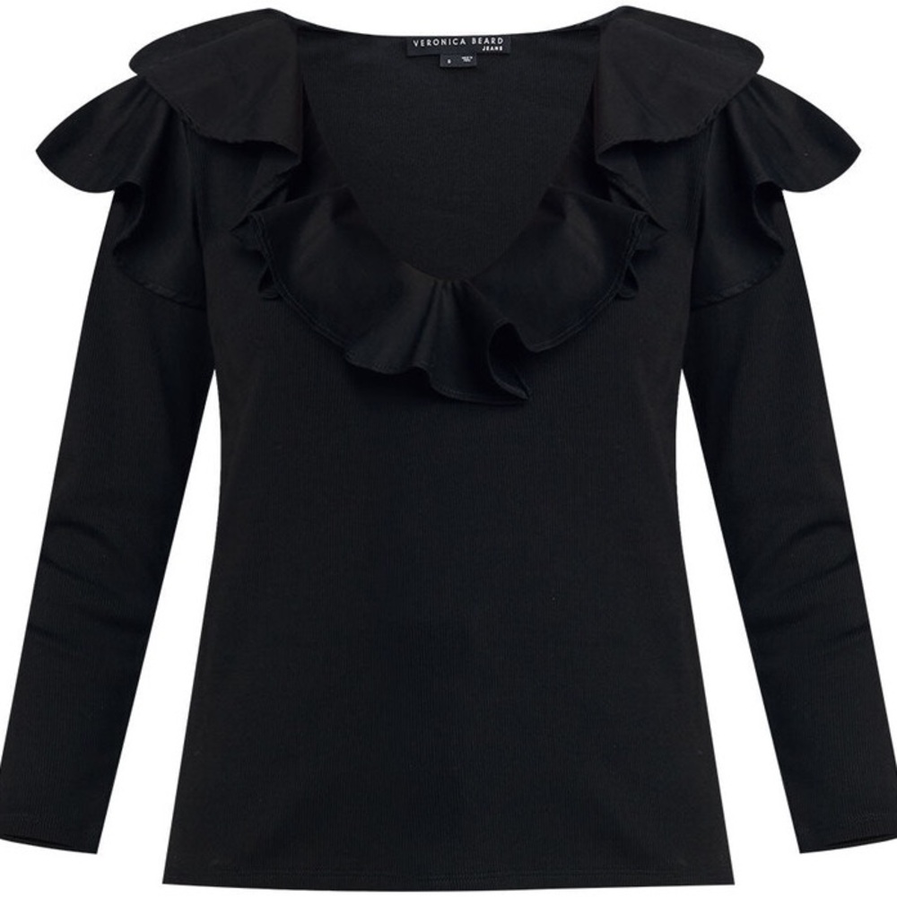 Veronica Beard Strata Ruffled Top - Picture 14 of 14